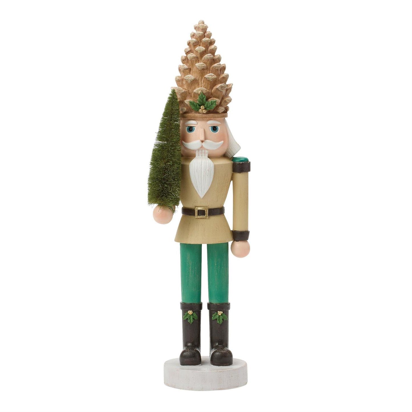 Woodgrain Nutcracker with Tree