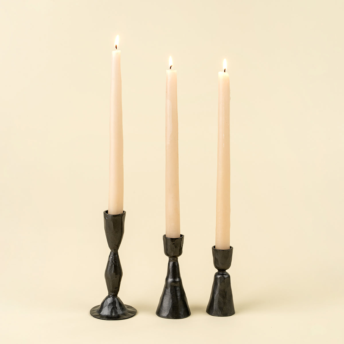 Zora Forged Candlestick L, Gunmetal