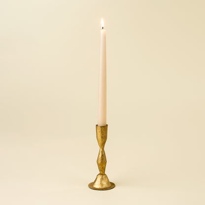 Zora Forged Candlestick L, Gold