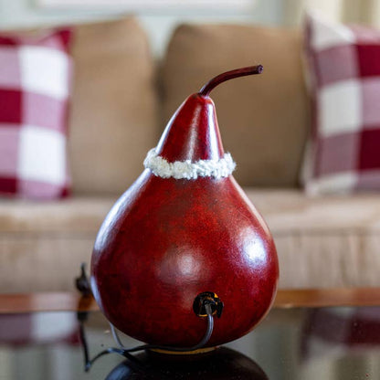 Red Santa Gourd Squat Gourd Luminary