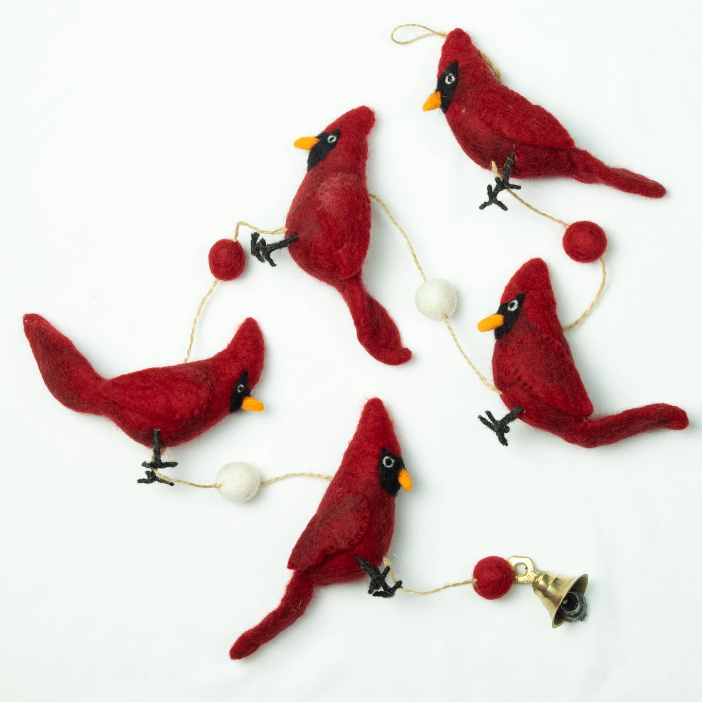 Garland - Red Felt Cardinal