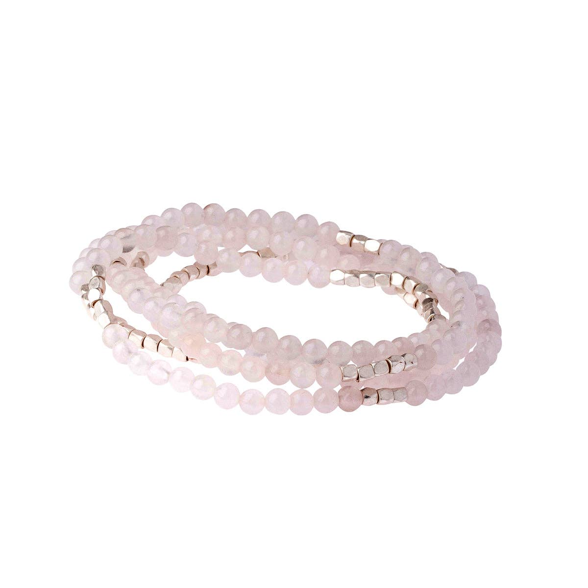 Convertible beaded necklace/wrap bracelet on a white background