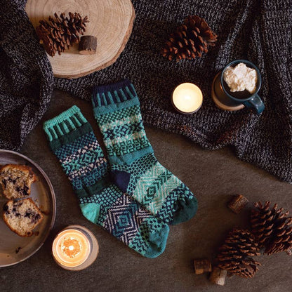 Evergreen Crew Socks