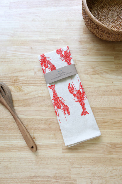 Lobster Printed Tea Towel