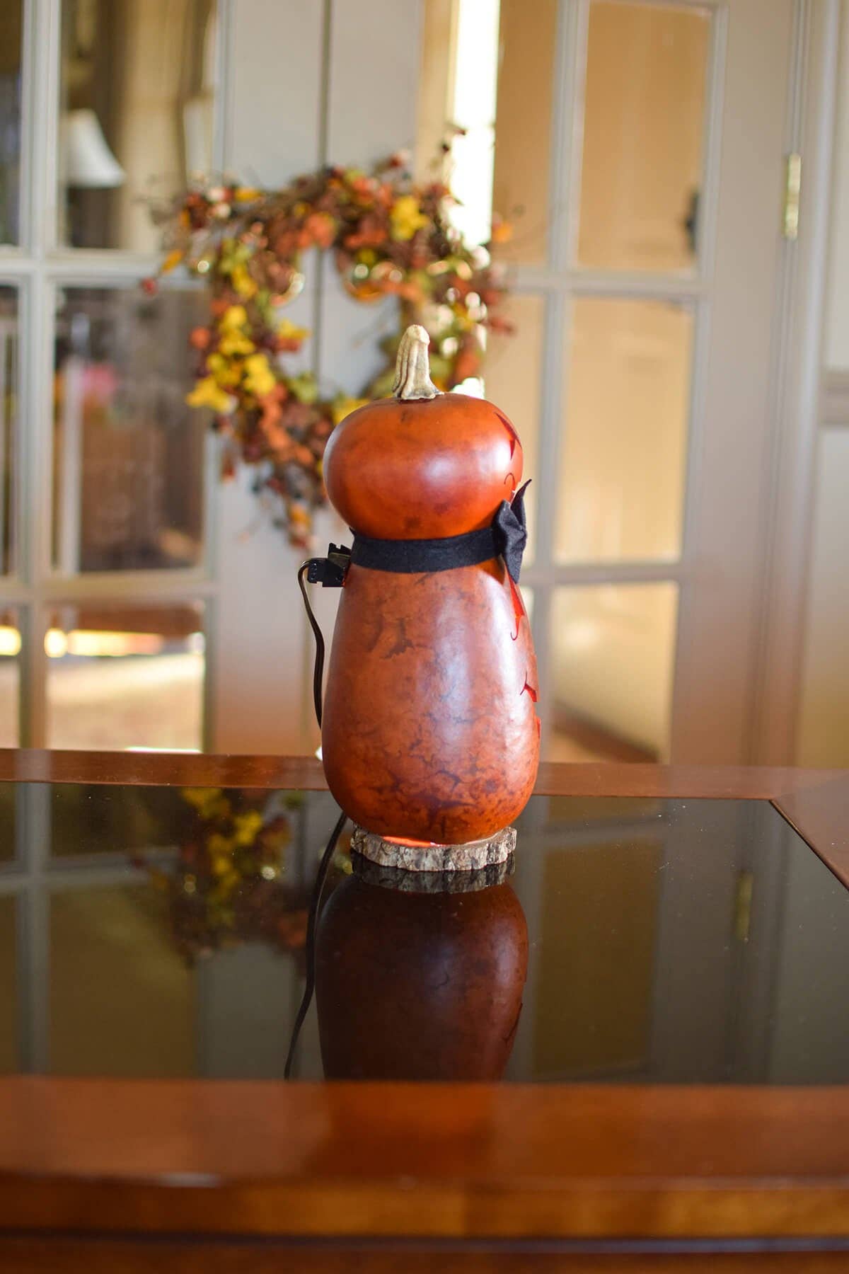 Gunther Tall Pumpkin Gourd Luminary