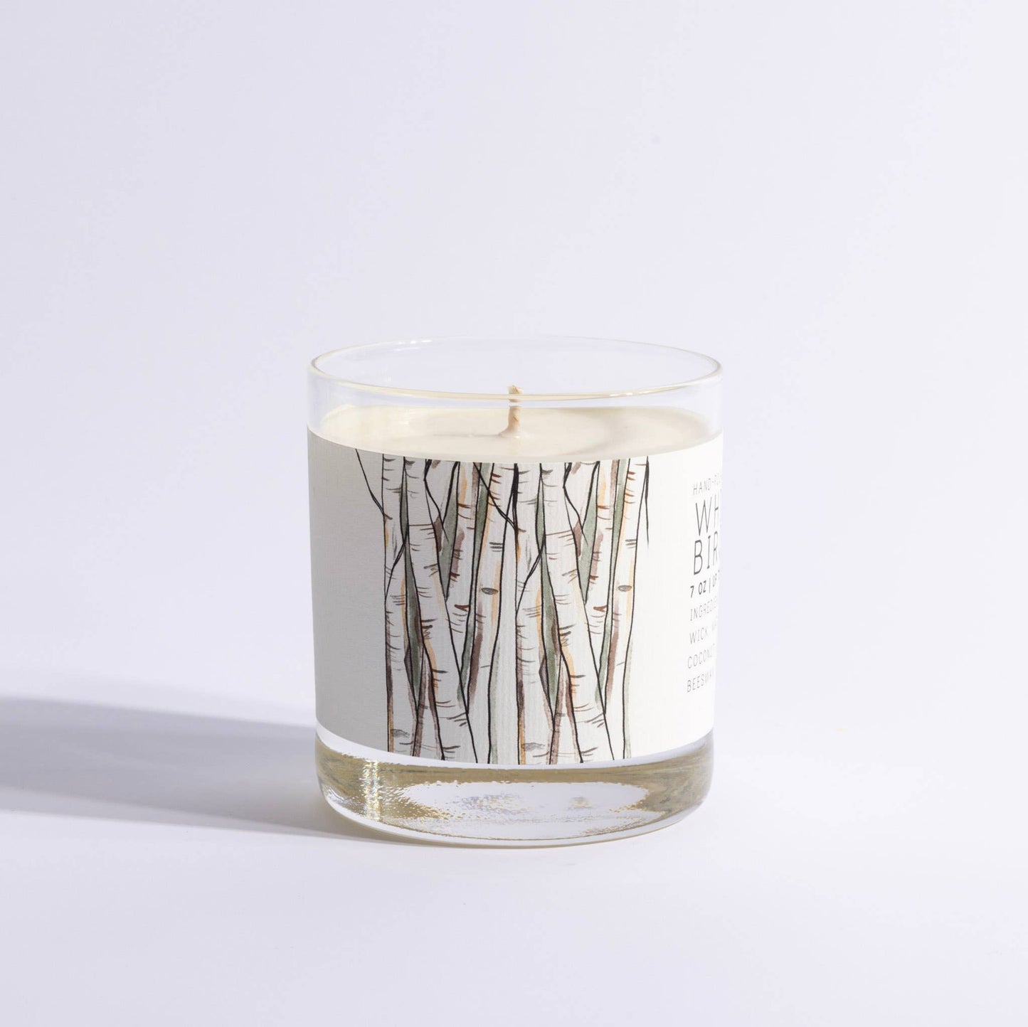 White Birch Glass Jar Candle