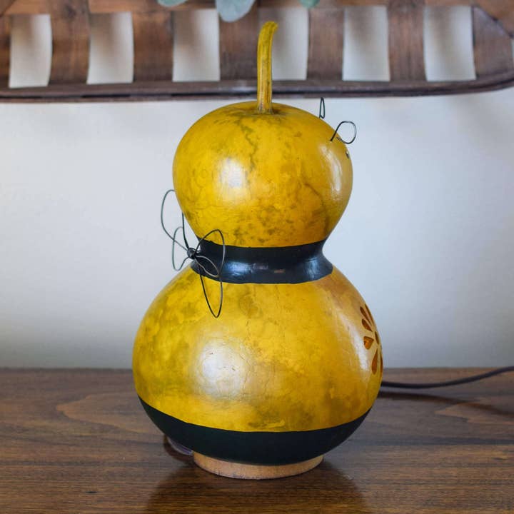 Bumble Bee  Gourd Luminary