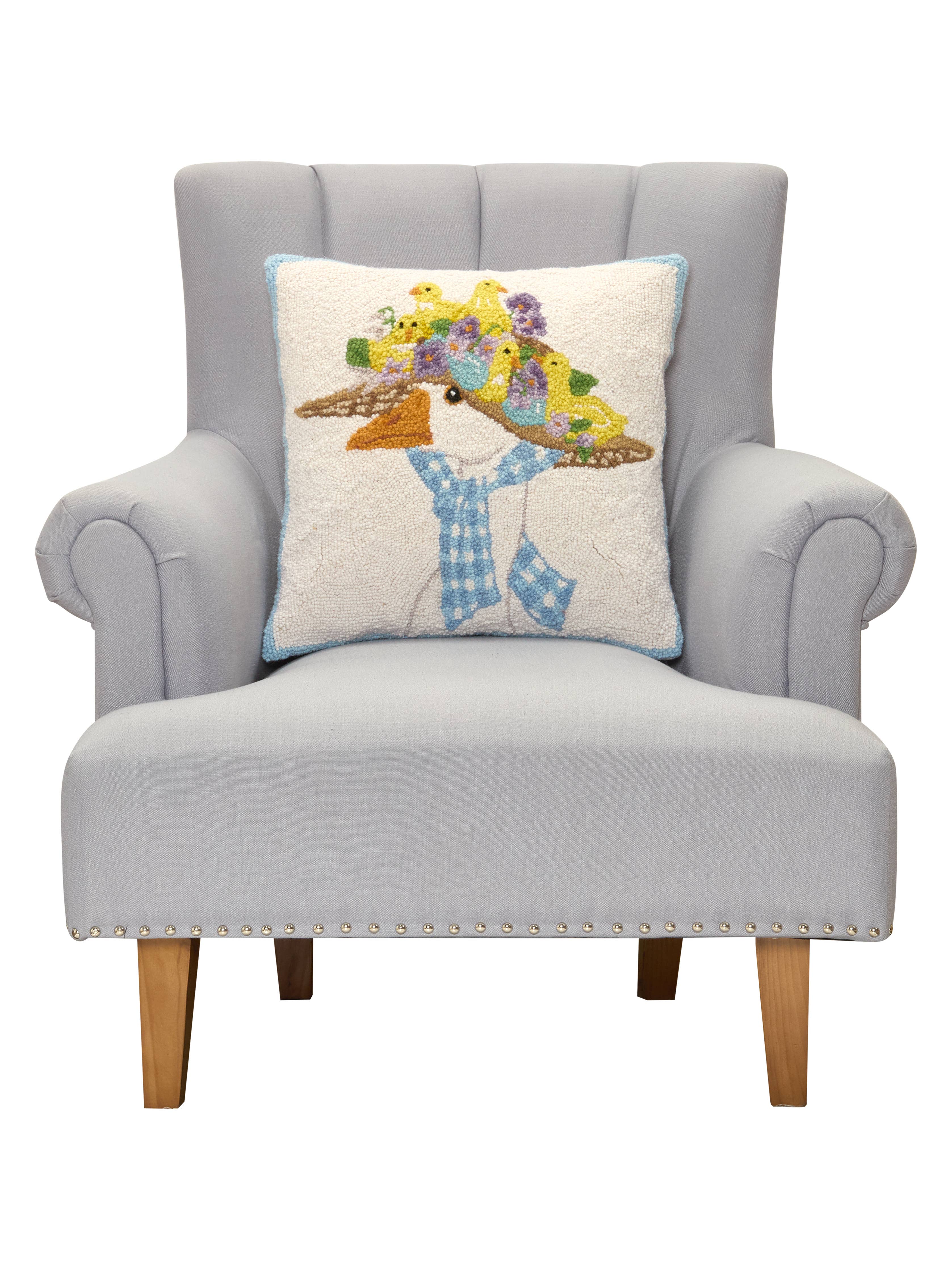 Peking Handicraft Goose Hooked Pillow