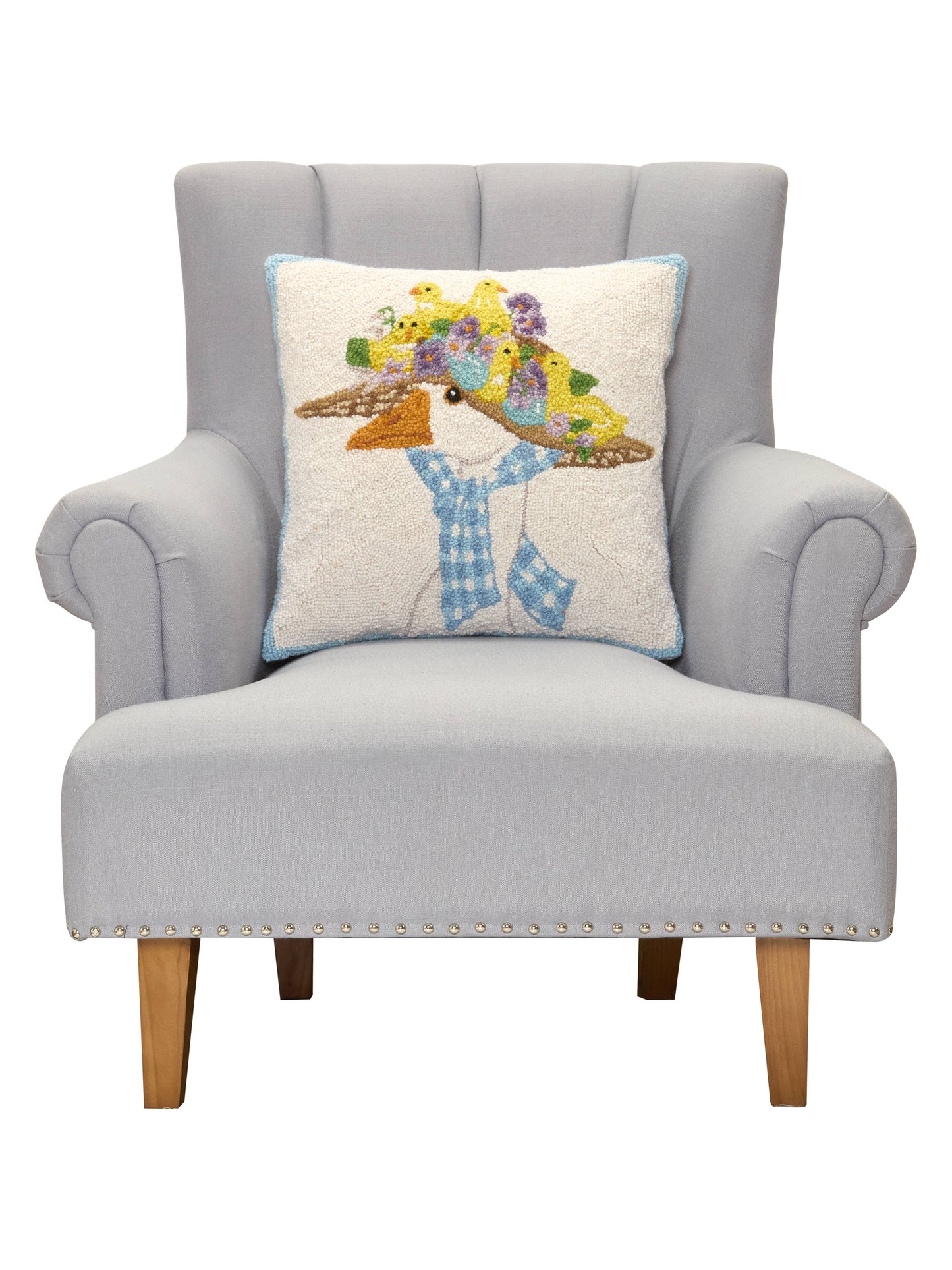 Goose Hooked Pillow - Mary Lake Thompson