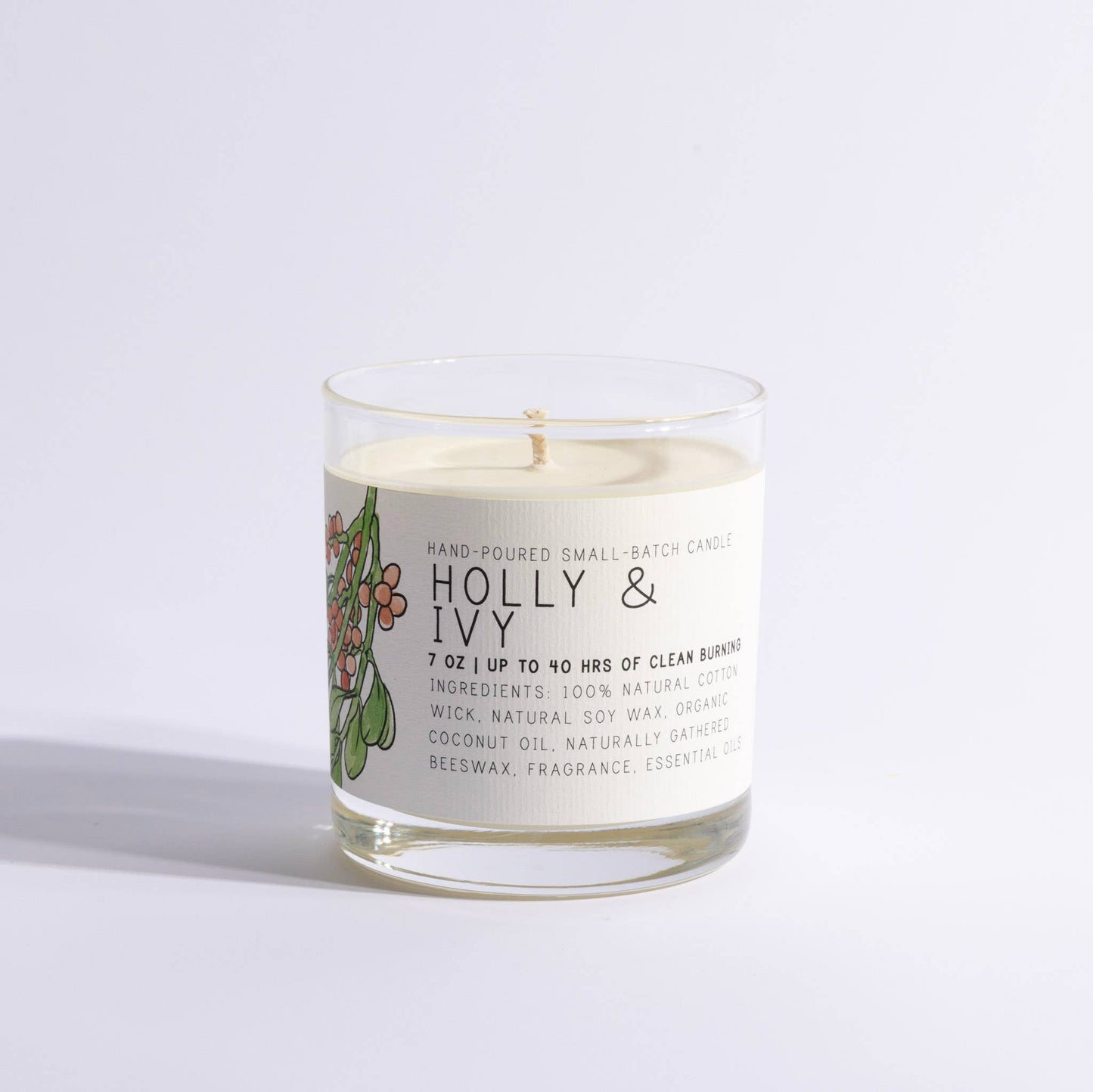 Holly & Ivy Glass Jar Candle