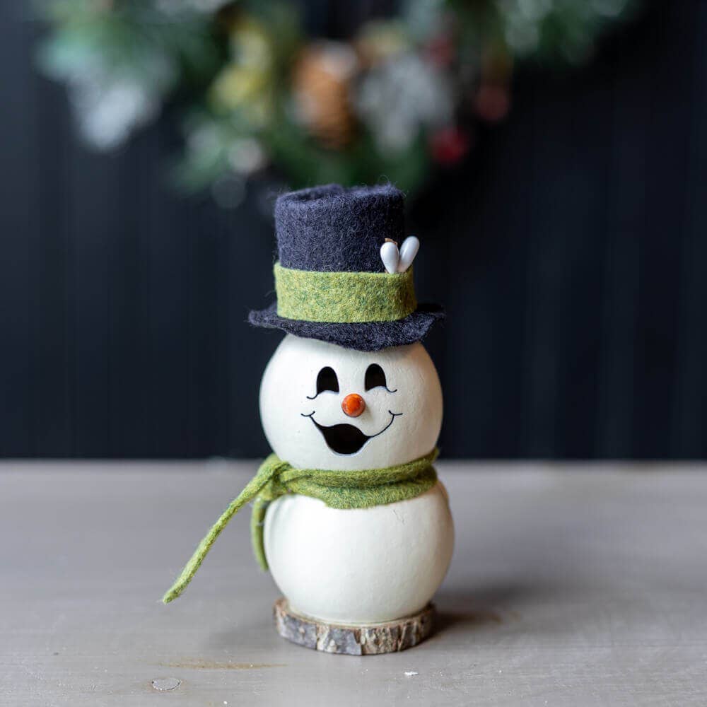 Meadowbrooke Snowman Tiny Gourd Decor