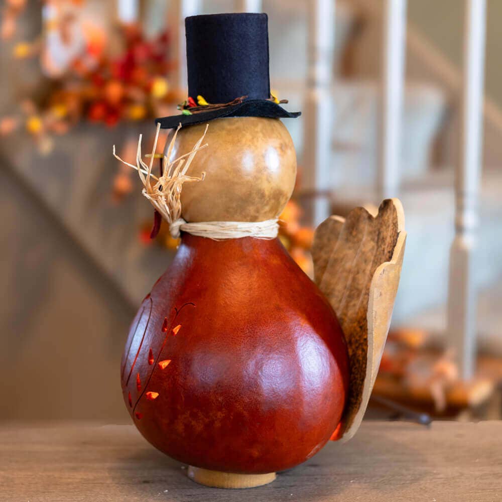 Theodore Turkey Large Gourd Luminary