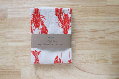Lobster Printed Tea Towel