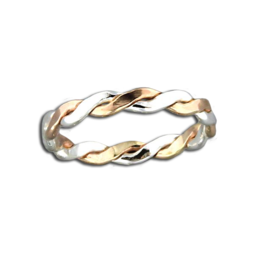 Mixed Metals Braided Ring