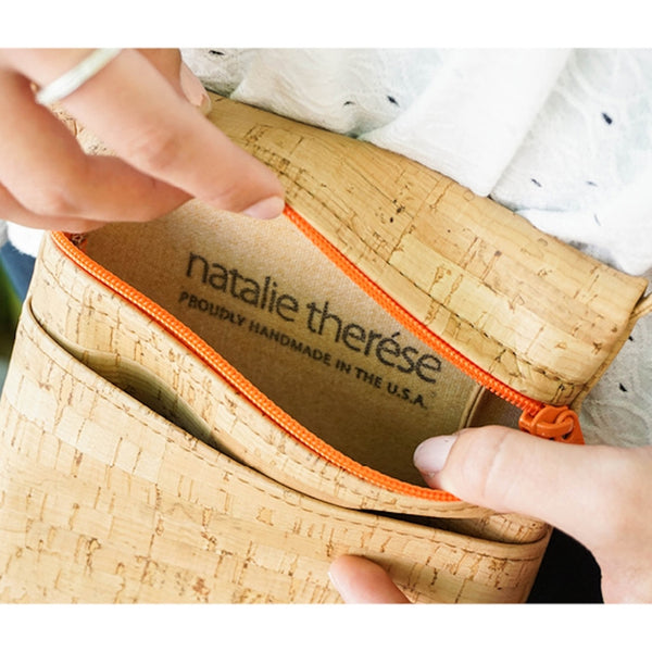 Flourish Print Cork Mini Cross Body Bag