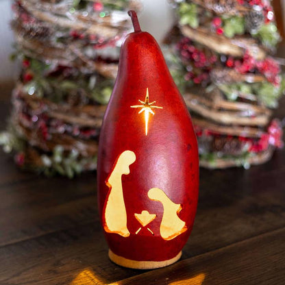 Nativity Scene Gourd Lamp