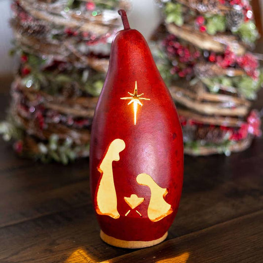 Nativity Scene Gourd Lamp
