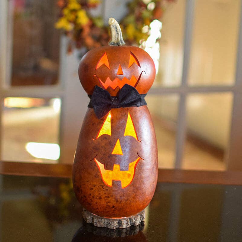 Gunther Tall Pumpkin Gourd Luminary