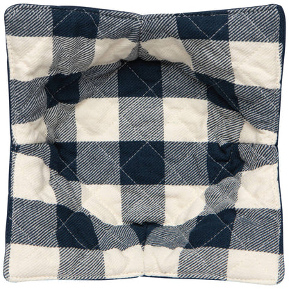 Navy Gingham Bowl Cozy