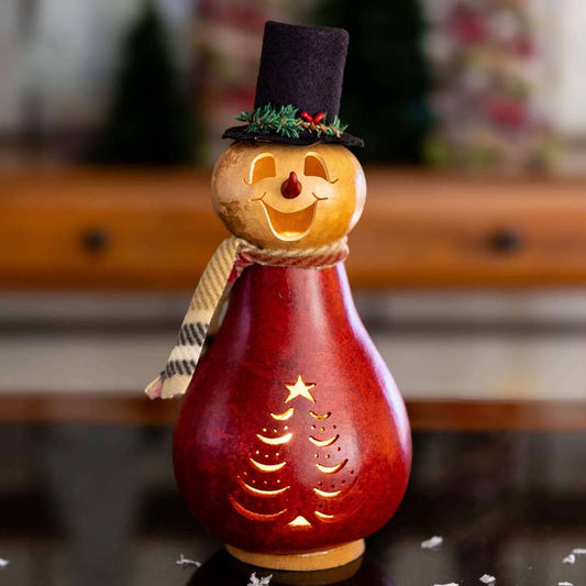 Joel Snowman Gourd Luminary