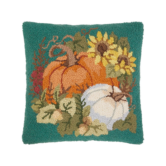 Orange & White Pumpkin Hook Pillow - Susan Winget