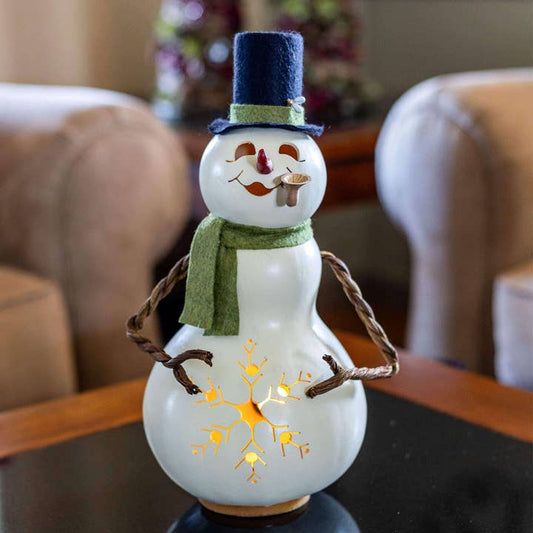 Meadowbrooke Snowman Gourd Luminary