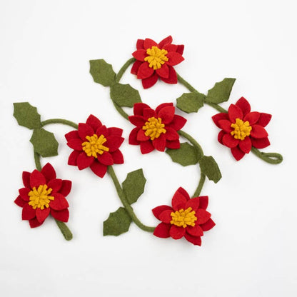 Garland - Felt Red Poinsettia