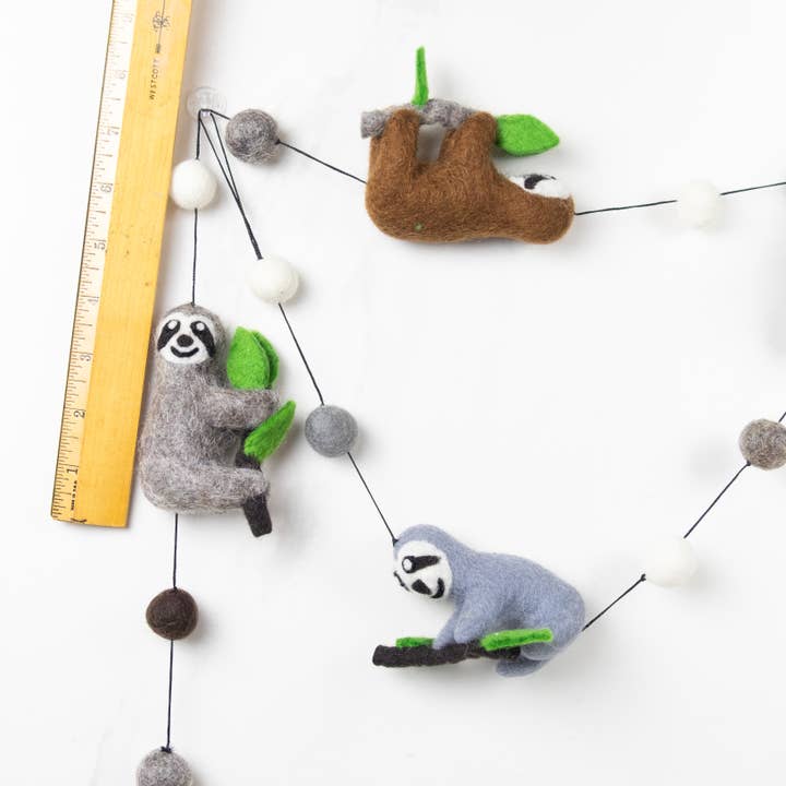 Garland - Felt Sloth Garland