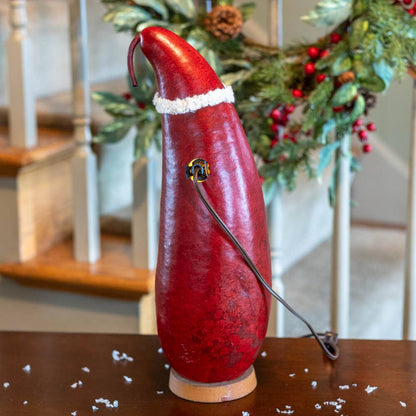 Santa Large Tall Lit Gourd Gourd Luminary
