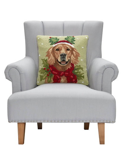 Holiday Retriever Hook Pillow