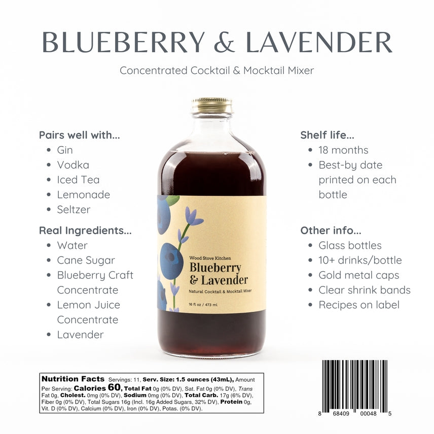 Blueberry & Lavender Cocktail Mix