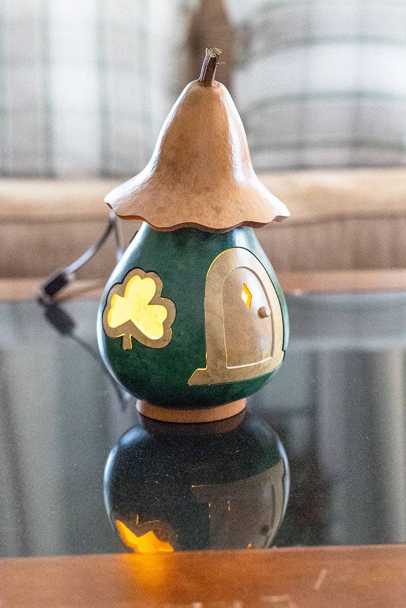 Shamrock Gourd Cottage Luminary