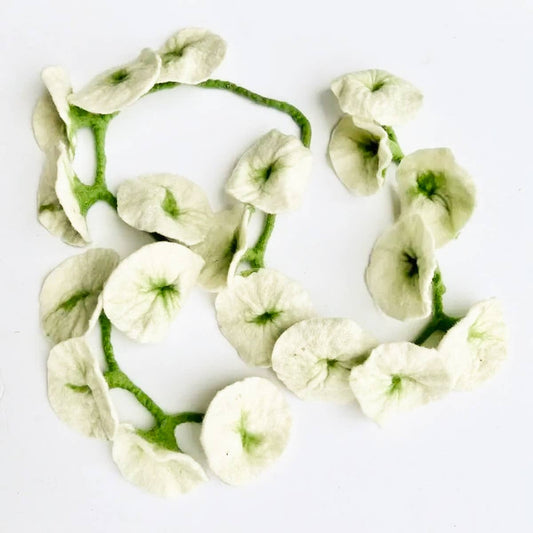 Garland - White Felt Flower Vine