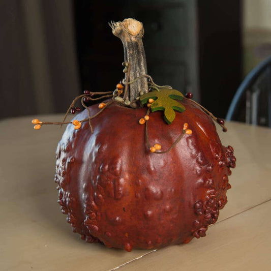 Burnt Orange Textured Pumpkin