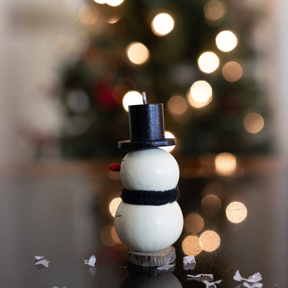 Lil Flake Snowman Gourd Ornament