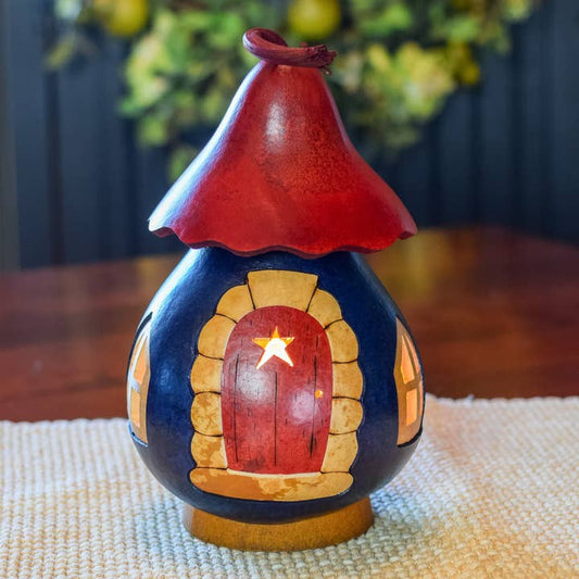 Patriotic Cottage Gourd Luminary