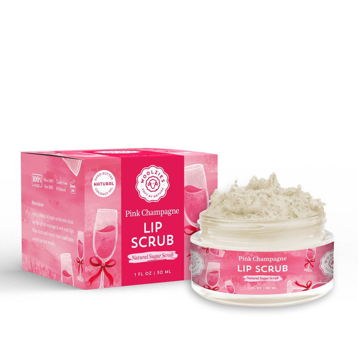 Pink Champagne Natural Sugar Lip Scrub