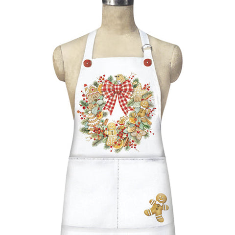 Gingerbread Wreath Apron