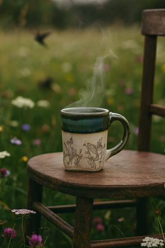 Green Bird Mug