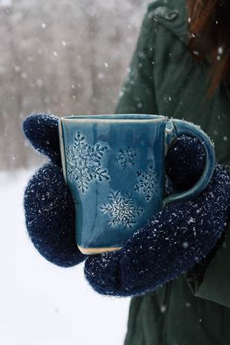 Blue Snowflake Mug