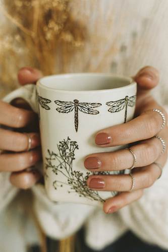 White Dragonfly Mug