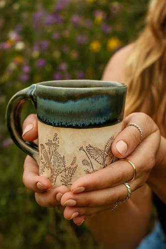 Green Bird Mug
