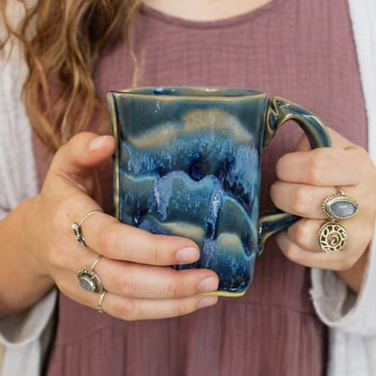 Blue Drip Mug