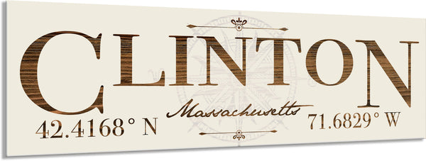 Clinton Coordinates Sign