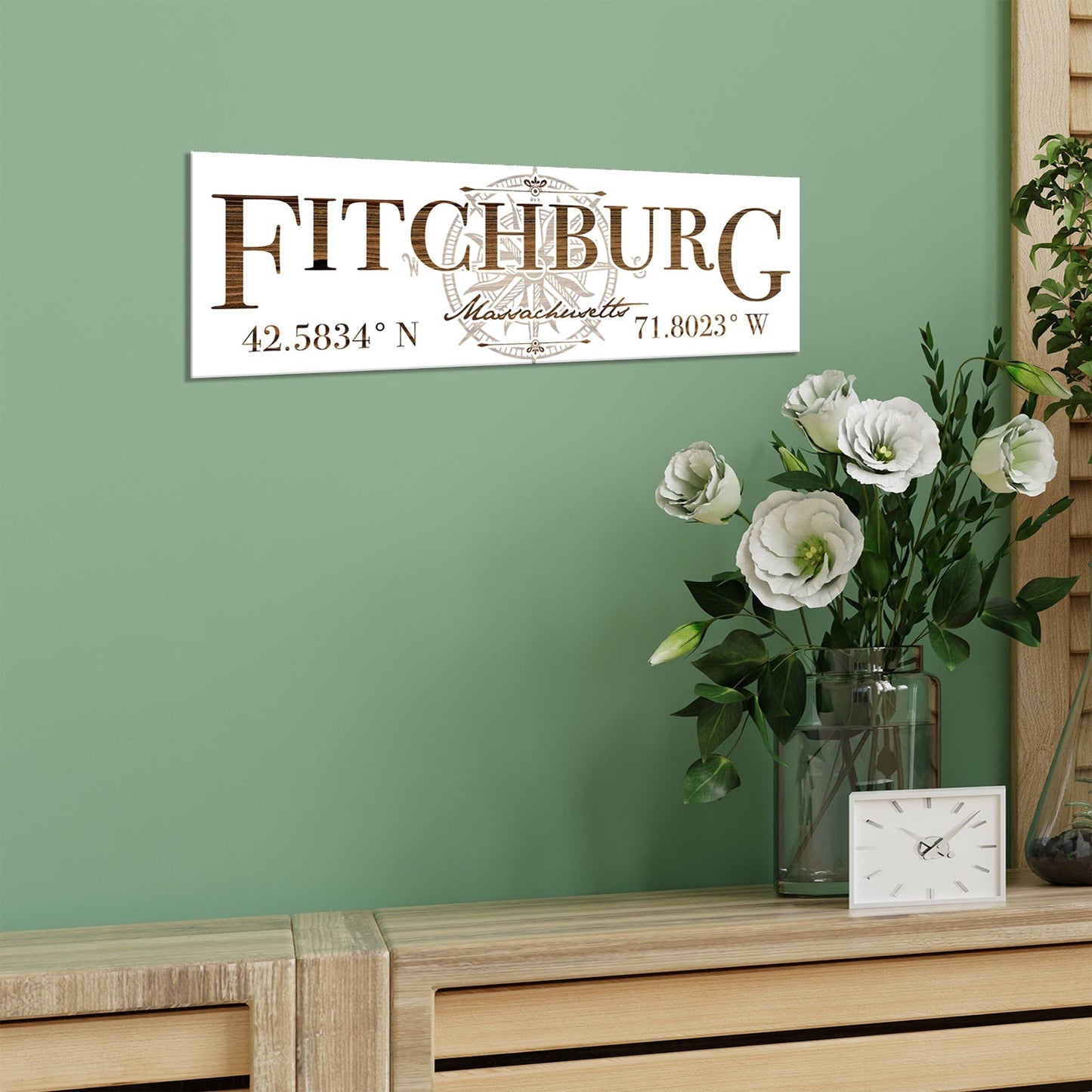 Fitchburg Coordinates Sign