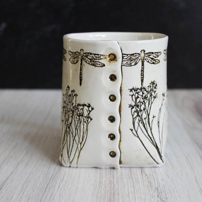 White Dragonfly Mug