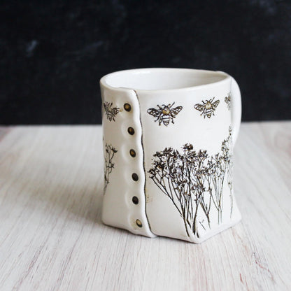 White Bee Mug