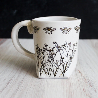 White Bee Mug