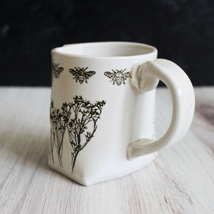 White Bee Mug