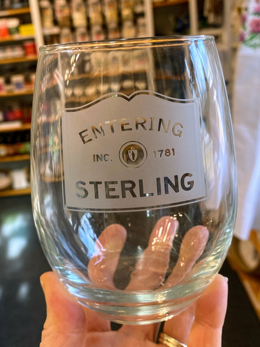 Entering Sterling Wine Glass